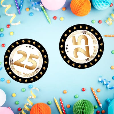 Bierviltjes 25 - 50x stuks - zwart/goud - luxe - verjaardag/jubilea - feestartikelen