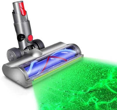 Cherrys Finds - Vloerborstelkop voor Dyson V7 V8 V10 V11 V15 G5 – Zachte Fluwelen Rolborstel met Groene LED-verlichting – Geschikt voor Harde Vloeren – Niet Compatibel met V6, DC, Ball en Slim-serie