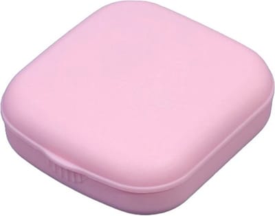 Hiden - Lenzendoosje - Lenzenhouder - Lenzenbakje - Lenzen Bewaardoosje - Ooglenzen - Contactlenzen doosje - Lenzendoosje voor onderweg - Roze