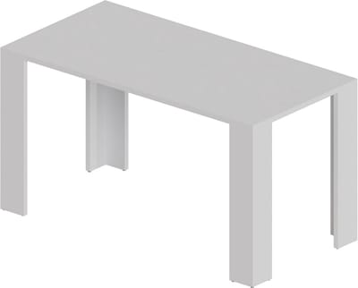 Eettafel, Keukentafel of Bureau met Dik Tafelblad, Wit, 140 x 80 cm