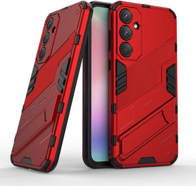 Hoesje geschikt voor Samsung A54 Hoesje - Solidenz StandGuard Xtreme - Rood