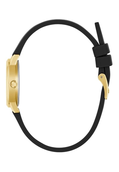 Guess Elle Quartz Analoog Horloge Zwart Kast Gemaakt Van 100% Roestvrij Staal En Een Armband Van 100% Siliconen 26 U1477L2M, U1477L4M