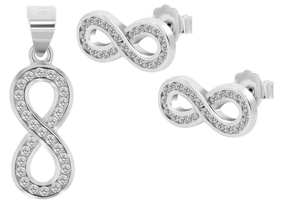 AKZENT Akzent dames sieradenset "Aysel" van 925 sterlingzilver, gerhodineerd, duurzaam