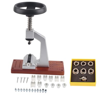 Dailygoods- Horlogekastopener Professionele Reparatieset - Horloge Gereedschap - 6 Stempels - Staal/Aluminium - Afmetingen 26,5x30x14,5 cm - Gewicht 2572 g