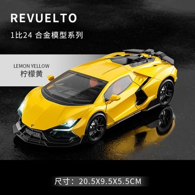 1:Modèle Réduit de Voiture en Alliage Métallique 24 moulé sous pression Compatible avec la Lamborghini Revuelto Hypercar Insigne Italienne Cadeau de Vacances