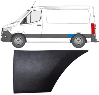 Zijlijst sierlijst achterspatbord voor Mercedes Sprinter 2018- / Links