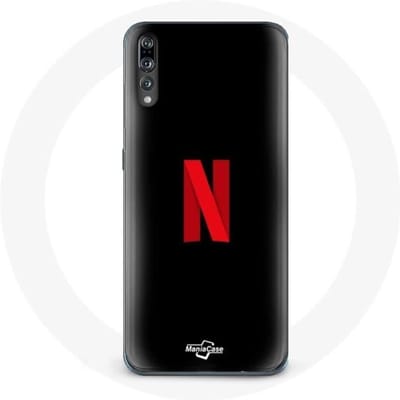Coque - MANIACASE - Huawei P20 - Logo Netflix - Souple - Protection noir