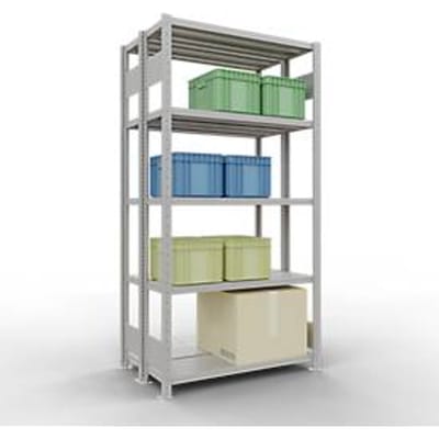SCHULTE Lagertechnik - Dubbel legbordstelling. Type 250 kg - 2000x1000x2x300 mm, 10 schappen