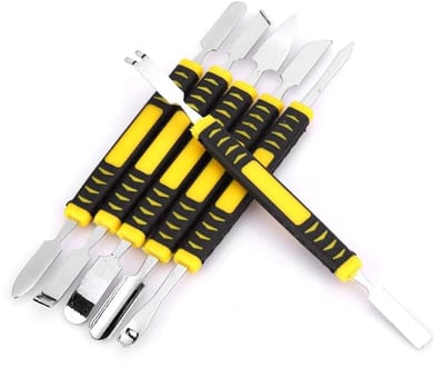 Vixson - 6 Stuks - Opening Tool Set - Smartphone Reparatie Gereedschap - Dubbelzijdige Wrikgereedschap - 12 Mesjes - Roestvrij Staal - Voor Telefoon Tablet Laptop - OPTIFIX