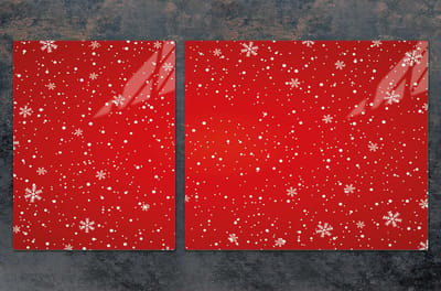 TMK ArtDeko Serie - Glazen Snijplank en Beschermplaat - Rood - 100x52 cm