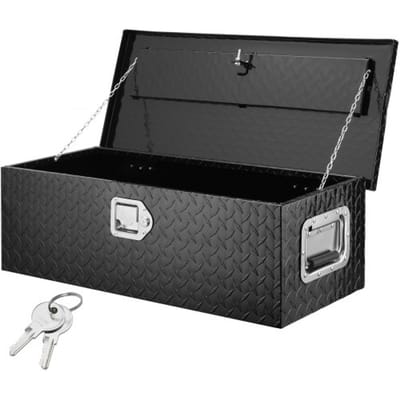 VEVOR 762 x 330 x 244 mm Gereedschapskist voor Vrachtwagenbed, Afsluitbare 64 l Vrachtwagenkist Gereedschapskist Opslag Gereedschapskist, 30 kg Draagvermogen Gereedschapskist Organizer voor Camper, Auto etc.