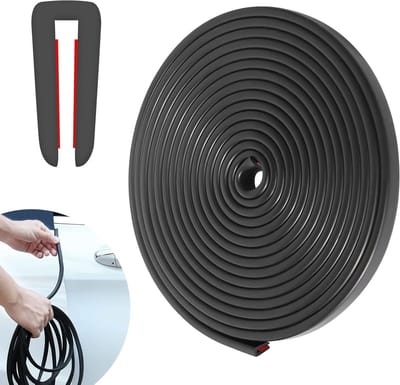 Rubberen randbescherming van 1.5 mm voor 4 meter lange metalen deuren, metalen platen en glas - Duurzaam en veelzijdig