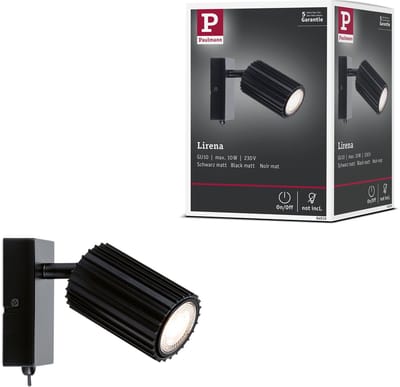 Spotlight Lirena GU10 max. 10W Zwart mat Metaal