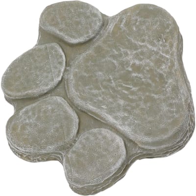 Hondenpootafdruk Gedenksteen DIY Belettering Hond Grafmarkering Huisdier Monument voor Buiten Gazon Patio Type 2