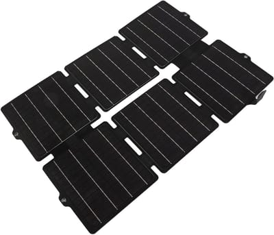 Opvouwbaar Zonnepaneel - Draagbare Energie - DIY Projecten - Monokristallijn Silicium - 21x20x5 cm - Zwart
