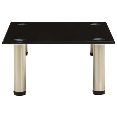 vidaXL - Tv-meubel - 40x35x17 - cm - gehard - glas - zwart