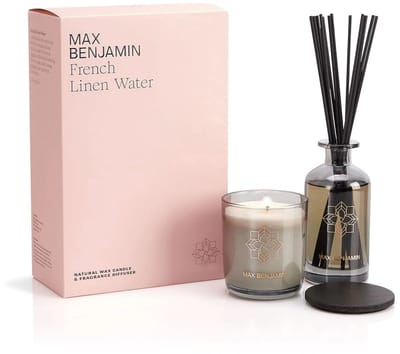 Max Benjamin Geurkaars & Geurstokjes Cadeauset - French Linen Water