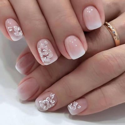Eenvoudige Verloopbloem Draagbare Nagel, Zachte Stijl Nagelpleister, Herbruikbare Nagelvlokken brown