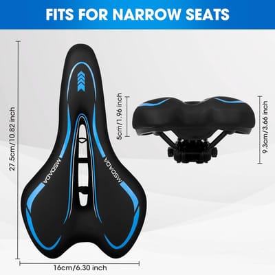 Dailygoods- Fietszadel Waterdicht - Comfortabel Fietszadel - Zacht Gelpad - Ademend Ontwerp - Universele Standaard - 27,5 x 16 cm - Fietsstoel