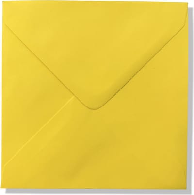 Cards & Crafts 50 Luxe vierkante enveloppen - Geel - 14x14 cm - 110 grams - vierkant 140x140mm