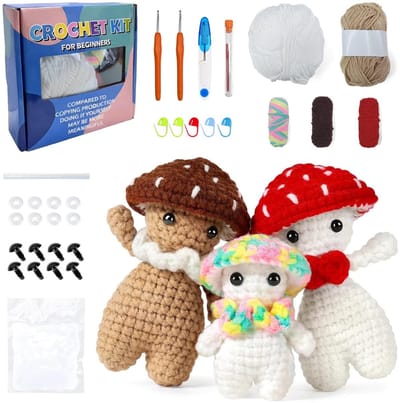 Dailygoods- Haakset voor Beginners - Compleet met Garen - Haaknaald - Video-handleiding - Dierenhaken - Cadeau voor Vrienden/Familie - Haakpakket