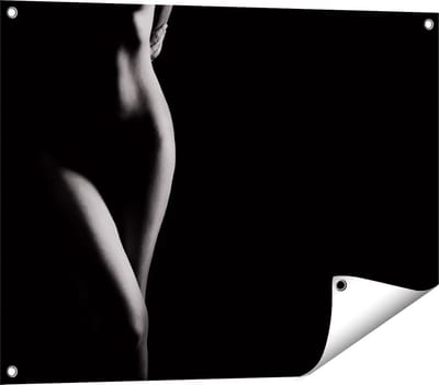 Gards Tuinposter Naakte Vrouw Lichaam - Erotiek - 80x60 cm - Tuindoek - Tuindecoratie - Wanddecoratie buiten - Tuinschilderij
