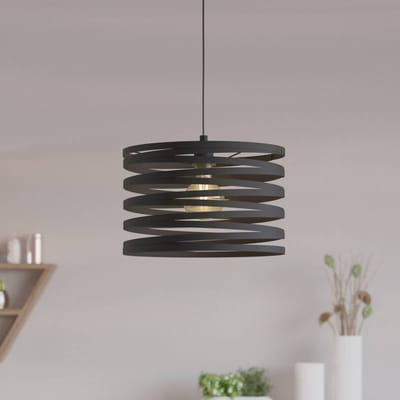EGLO Hanglamp Cremella, Ø 37 cm, zwart, staal