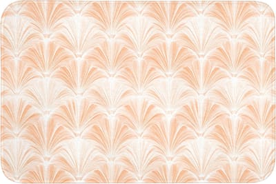 WC mat 90x60 cm - Antislip - Waaier - Patroon - Perzik - Toiletmat - Vloermat - Douchemat - Toilet tapijt - Toiletmatten