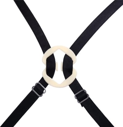 WiseGoods Premium BH Clips - Samentrekkende BH Strap Clip - Beha Straps - 3 kleuren - Huid, Wit, Zwart