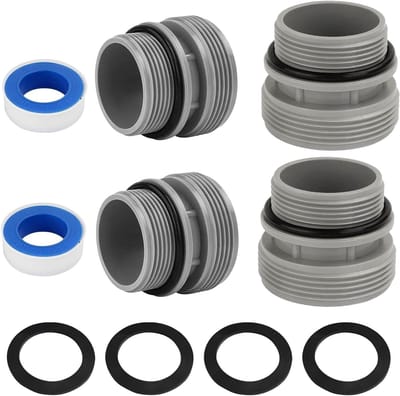 Poolslangadapterset voor 38 mm zwembadpompen, geschikt voor 40 mm tot 1 1/2 inch slangen, ideaal voor Intex en Coleman zwembadpompen