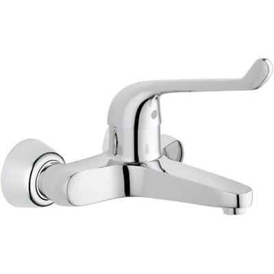 GROHE Euroeco veiligheids wandkraan met koppelingen chroom