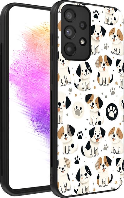 Smartphonica Telefoonhoesje voor Samsung Galaxy A73 5G met honden opdruk - TPU backcover case honden design geschikt voor Samsung Galaxy A73 5G