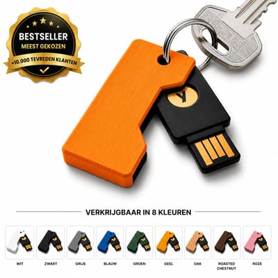 Beschermhoes Geschikt voor YubiKey USB Security Key – Flip Cover Sleutelhanger Case – Compacte Beveiligingssleutel Houder – Krasbestendige Cover – Rood