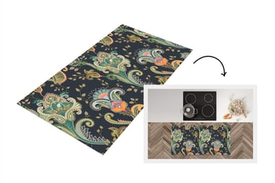 Keukenloper - Loper keuken - Bloemen - Chic - Vintage - Bohemian - Patroon - 120x60 cm - Keukenloper vinyl
