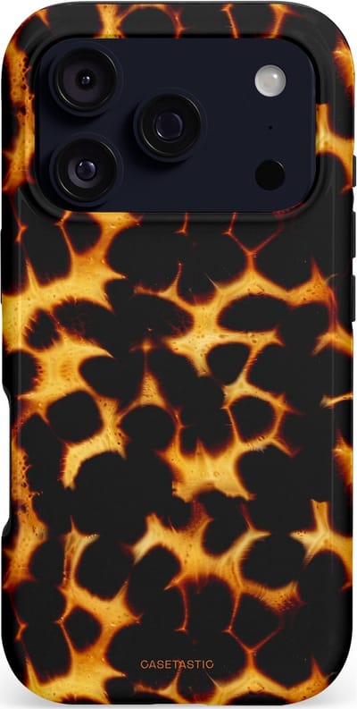 Casetastic hoesje geschikt voor Apple iPhone 17 Pro - MagSafe - Dubbellaagse bescherming - Gevaarlijkspoor - Fashion Case - Zwart Goud Bruin