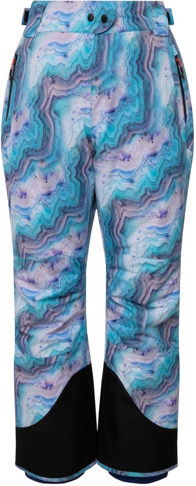 Ulla Popken - Dames - Functionele broek skibroek waterdicht gevormde knieën - Mineraalblauw - Maat 42
