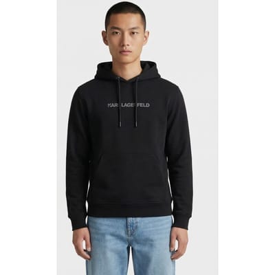 Karl Lagerfeld Black Sweat Hoody Maat: XS | Hoodies Outlet | Heren | Zwart