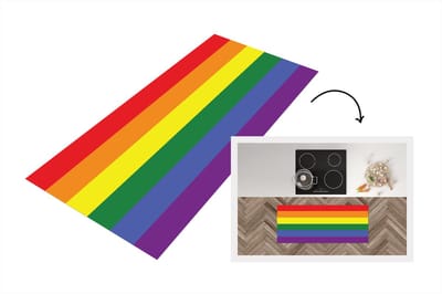 Keukenloper - Loper keuken - Regenboog - Love - Pride - 120x50 cm - Keukenloper vinyl