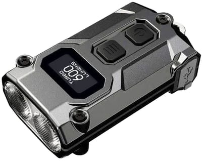 Nitecore TINI3 Sleutelhangerlamp - Oplaadbaar - Display - 600 Lumen - Silver