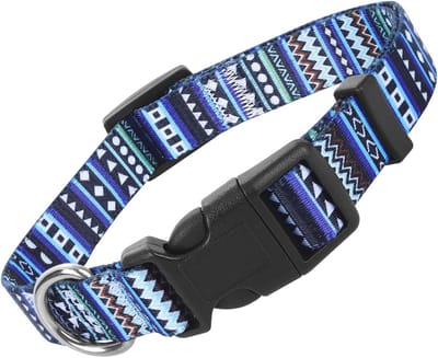 Verstelbare Boheemse Nylon Halsband voor Honden en Katten - Comfortabele, Duurzame en Veiligheidstraining Halsband