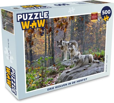 Puzzel Wolven - Rots - Bos - Legpuzzel - Puzzel 500 stukjes