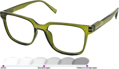 Leesbril Vista Bonita Cubo Photochromic-Army Green-+1.00