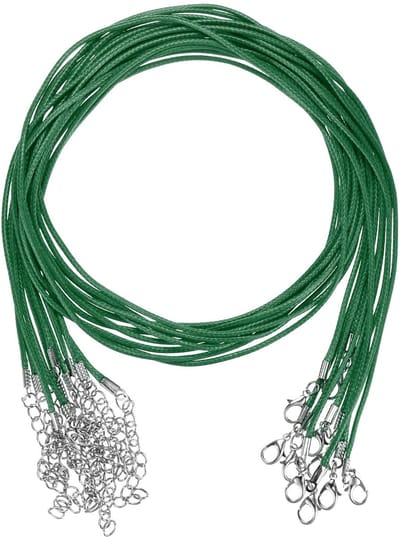 METERXITY 10 Pack 24 inch gewaxt kettingskoord, armbandkoord met kreeft gesp 1,5 mm bulk ketting touw touw voor hangers, armbanden, sieraden maken benodigdheden, doe-het-zelf kralen benodigdheden