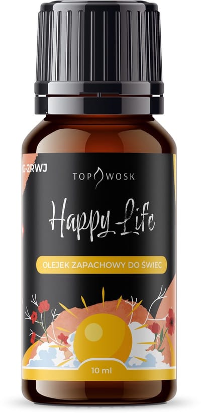 TopWosk Geurolie Happy Life - Aromatische Olie - Voor Kaarsen en DIY - Intensieve Geur - 10 ml