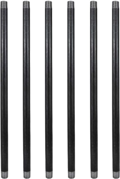 Voorgesneden 1/2 inch metalen buis 36 inch - zwart - ideaal voor industriële rekken en constructies