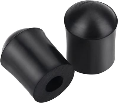 Contrabas Eindpindopjes - Rubber Beschermers - Voorkom Wegglijden - Antislip Ontwerp - 2 Stuks - Zwart