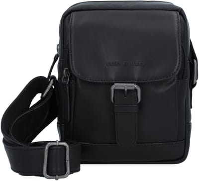 GREENBURRY Leren schoudertas Fiorentina Travel Crossbody Bag Black zwart