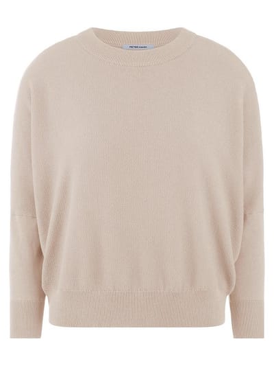 Trui ronde hals 100% SUPIMA-katoen Van Peter Hahn beige