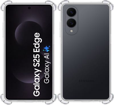 TechNow Hoesje geschikt voor Samsung Galaxy S25 Edge Hoesje Screenprotector - Extreme Shock Case – Case Transparant