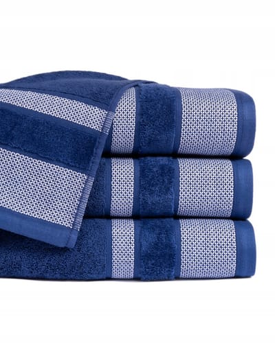 Detexpol Carlo Badhanddoek 50x90cm Donkerblauw Katoen 550 GSM